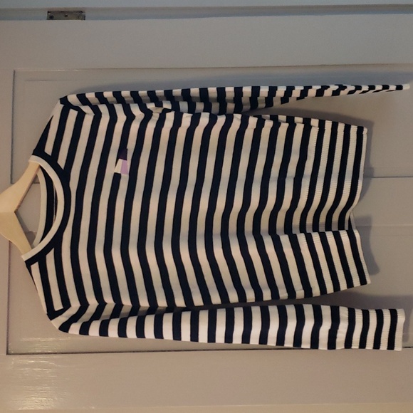Nautica – Navy and White Striped Boat Neck Sweater main image 1